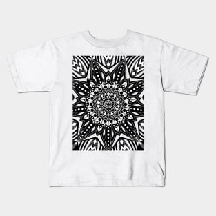 African mandala flower design Kids T-Shirt